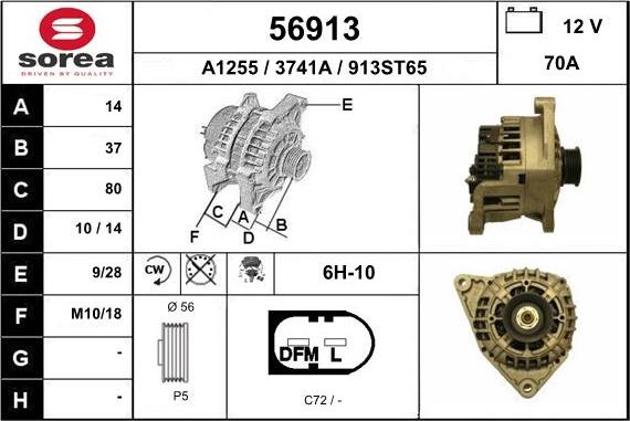 EAI 56913 - Generator alexcarstop-ersatzteile.com