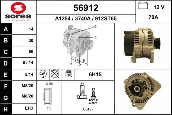 EAI 56912 - Generator alexcarstop-ersatzteile.com