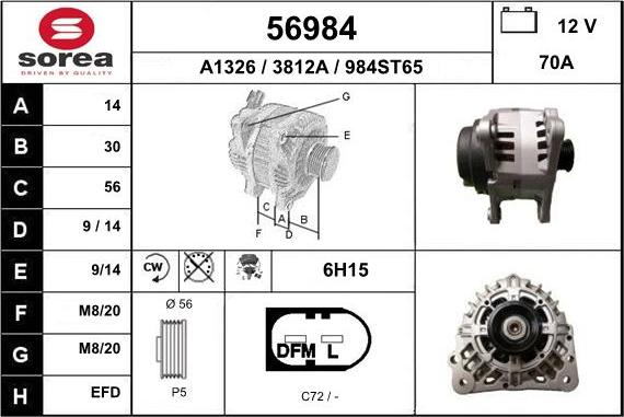 EAI 56984 - Generator alexcarstop-ersatzteile.com