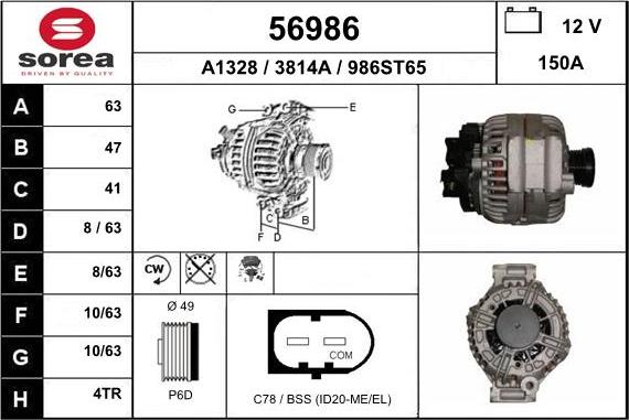 EAI 56986 - Generator alexcarstop-ersatzteile.com