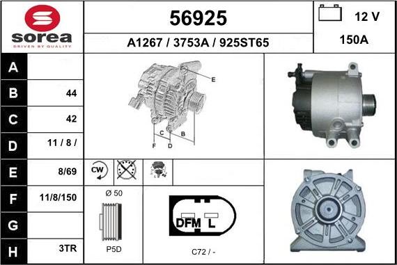 EAI 56925 - Generator alexcarstop-ersatzteile.com