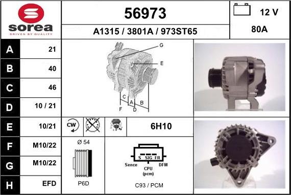 EAI 56973 - Generator alexcarstop-ersatzteile.com