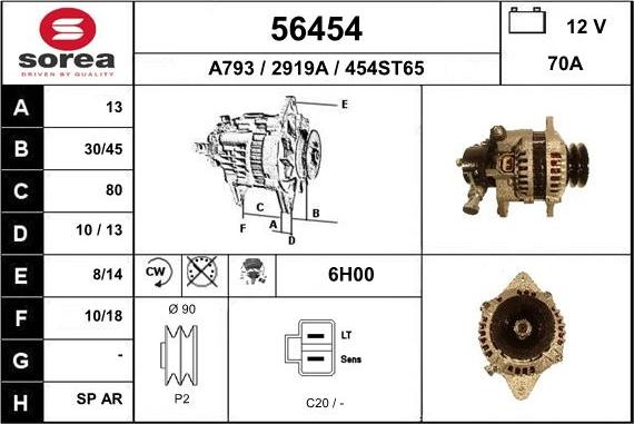 EAI 56454 - Generator alexcarstop-ersatzteile.com