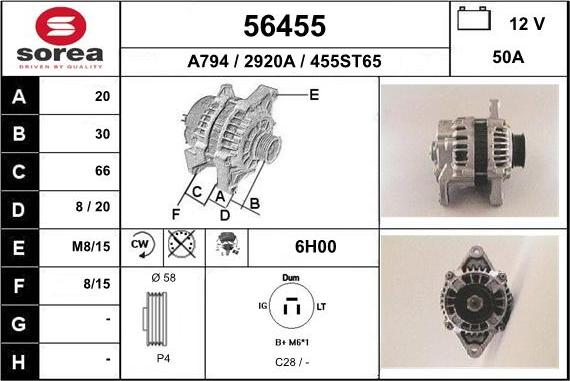 EAI 56455 - Generator alexcarstop-ersatzteile.com