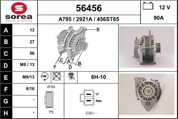 EAI 56456 - Generator alexcarstop-ersatzteile.com