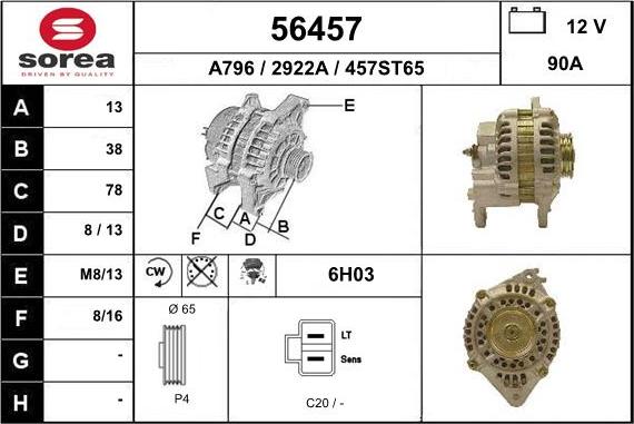 EAI 56457 - Generator alexcarstop-ersatzteile.com