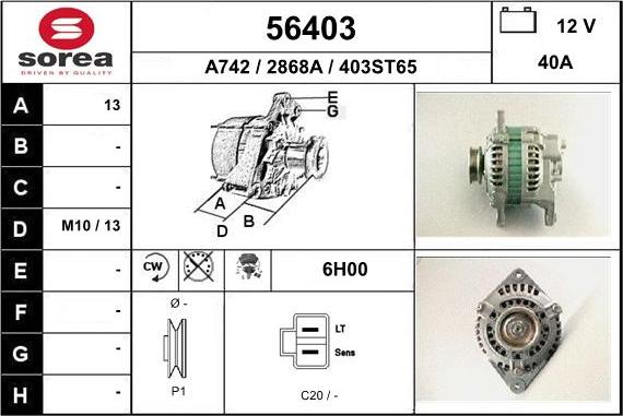 EAI 56403 - Generator alexcarstop-ersatzteile.com