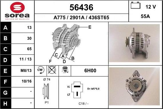 EAI 56436 - Generator alexcarstop-ersatzteile.com