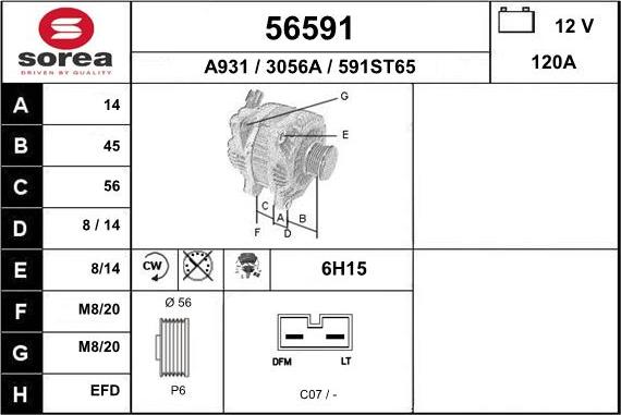 EAI 56591 - Generator alexcarstop-ersatzteile.com