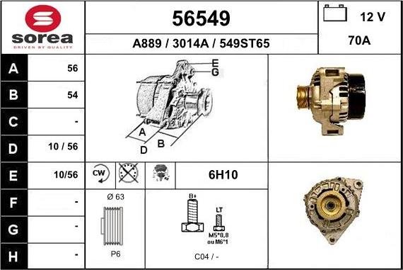 EAI 56549 - Generator alexcarstop-ersatzteile.com