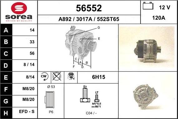 EAI 56552 - Generator alexcarstop-ersatzteile.com