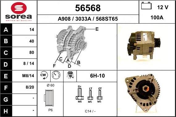 EAI 56568 - Generator alexcarstop-ersatzteile.com