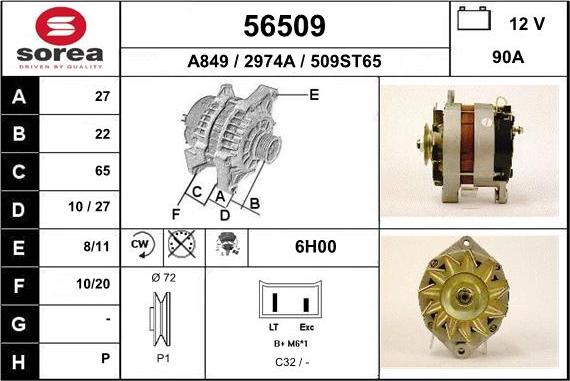 EAI 56509 - Generator alexcarstop-ersatzteile.com