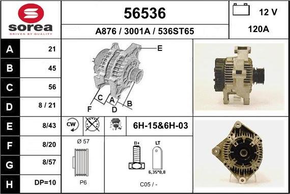 EAI 56536 - Generator alexcarstop-ersatzteile.com