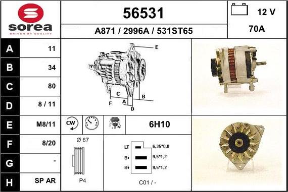 EAI 56531 - Generator alexcarstop-ersatzteile.com