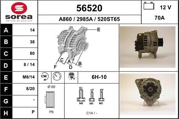 EAI 56520 - Generator alexcarstop-ersatzteile.com