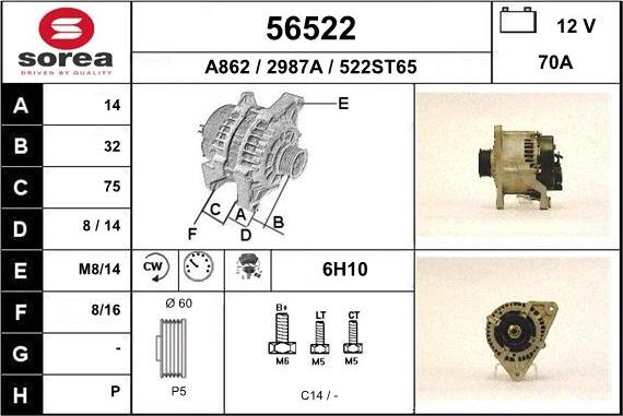 EAI 56522 - Generator alexcarstop-ersatzteile.com