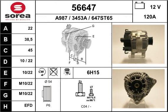 EAI 56647 - Generator alexcarstop-ersatzteile.com