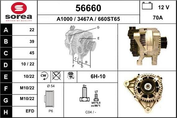 EAI 56660 - Generator alexcarstop-ersatzteile.com