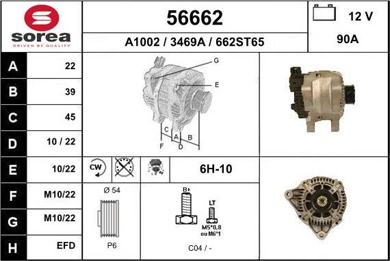 EAI 56662 - Generator alexcarstop-ersatzteile.com