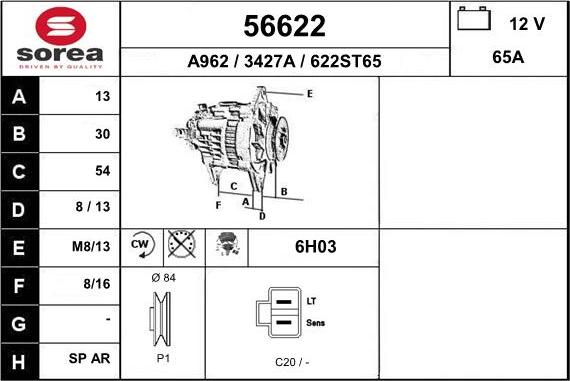 EAI 56622 - Generator alexcarstop-ersatzteile.com