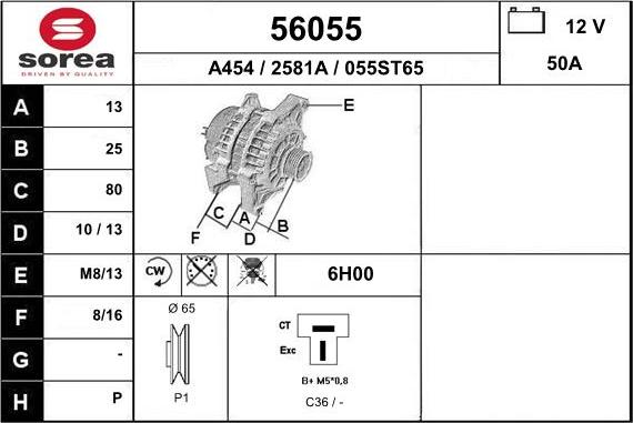 EAI 56055 - Generator alexcarstop-ersatzteile.com