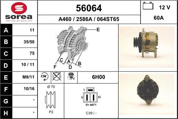 EAI 56064 - Generator alexcarstop-ersatzteile.com