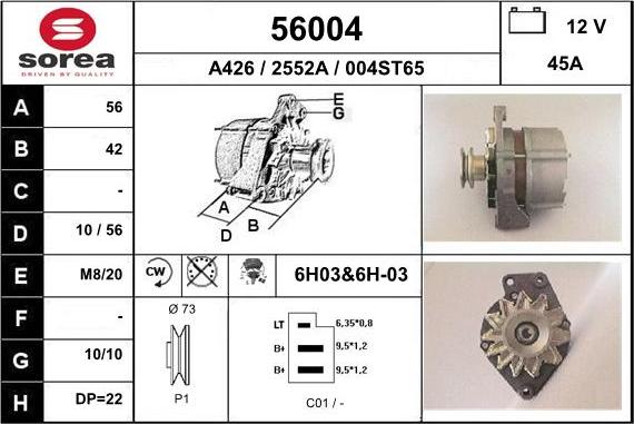 EAI 56004 - Generator alexcarstop-ersatzteile.com