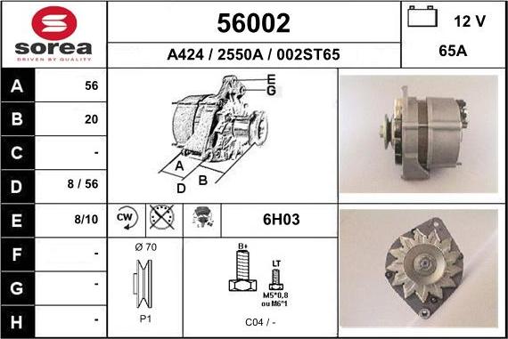 EAI 56002 - Generator alexcarstop-ersatzteile.com