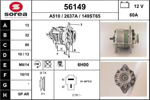 EAI 56149 - Generator alexcarstop-ersatzteile.com