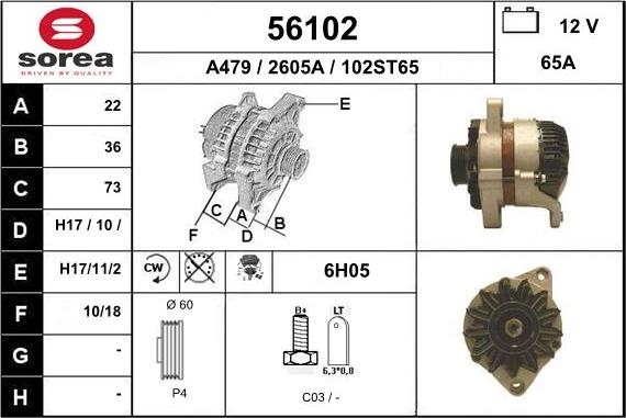 EAI 56102 - Generator alexcarstop-ersatzteile.com