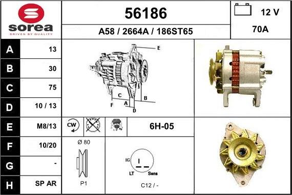 EAI 56186 - Generator alexcarstop-ersatzteile.com