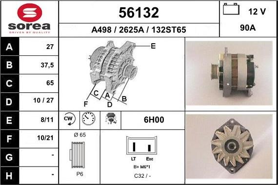 EAI 56132 - Generator alexcarstop-ersatzteile.com