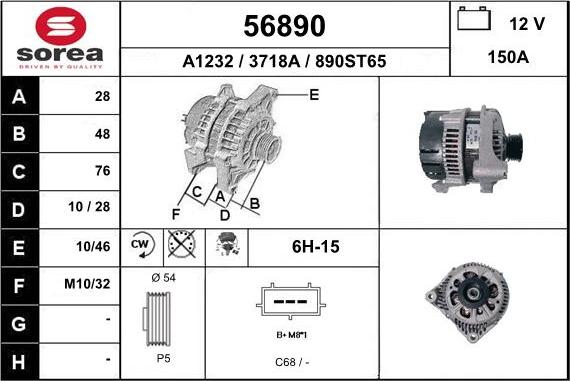 EAI 56890 - Generator alexcarstop-ersatzteile.com