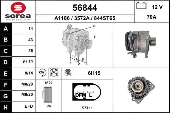 EAI 56844 - Generator alexcarstop-ersatzteile.com