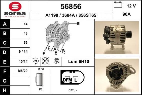 EAI 56856 - Generator alexcarstop-ersatzteile.com