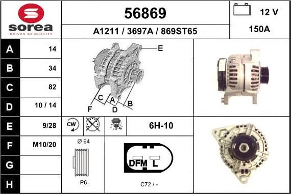 EAI 56869 - Generator alexcarstop-ersatzteile.com