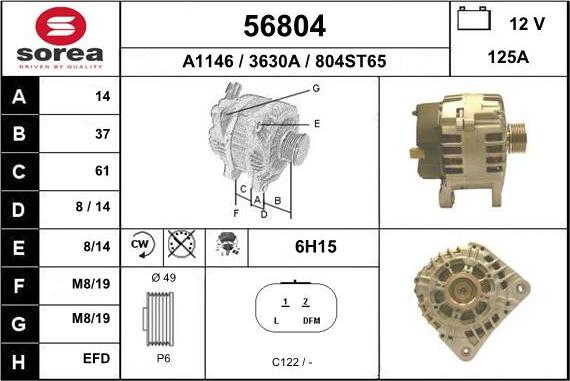 EAI 56804 - Generator alexcarstop-ersatzteile.com