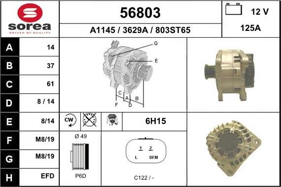 EAI 56803 - Generator alexcarstop-ersatzteile.com