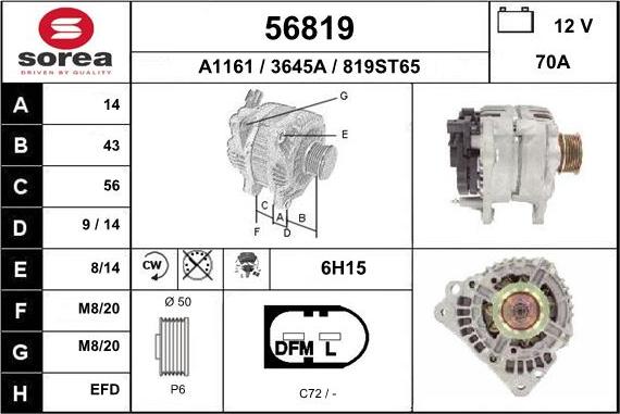 EAI 56819 - Generator alexcarstop-ersatzteile.com