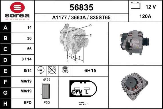 EAI 56835 - Generator alexcarstop-ersatzteile.com