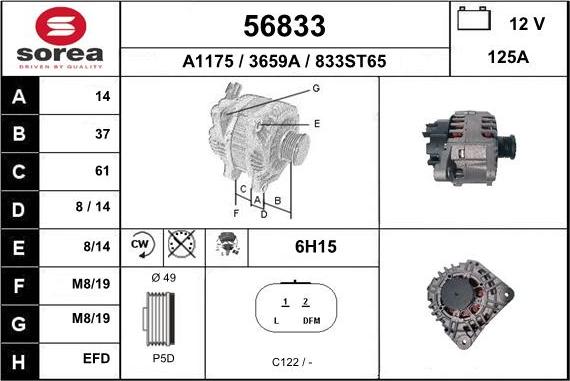 EAI 56833 - Generator alexcarstop-ersatzteile.com