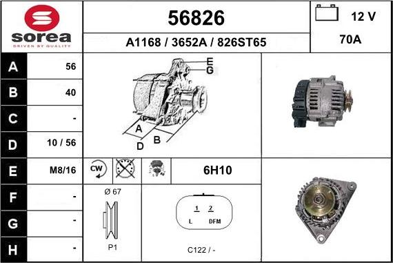 EAI 56826 - Generator alexcarstop-ersatzteile.com