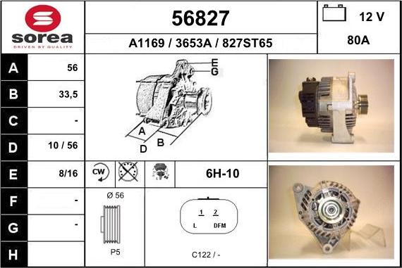 EAI 56827 - Generator alexcarstop-ersatzteile.com