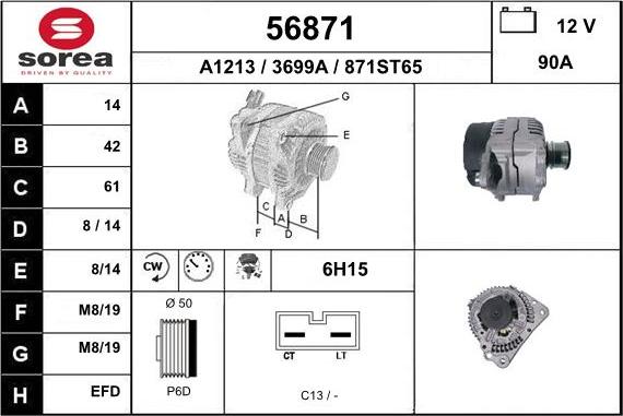 EAI 56871 - Generator alexcarstop-ersatzteile.com