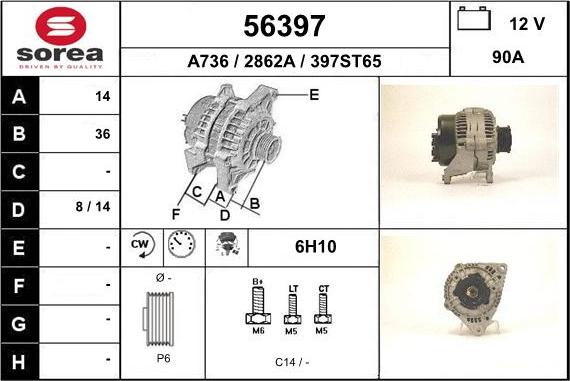 EAI 56397 - Generator alexcarstop-ersatzteile.com