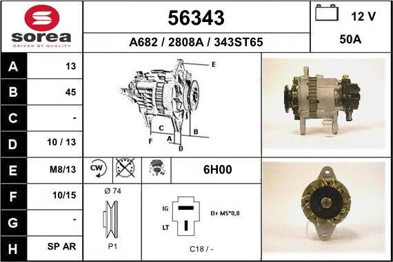 EAI 56343 - Generator alexcarstop-ersatzteile.com