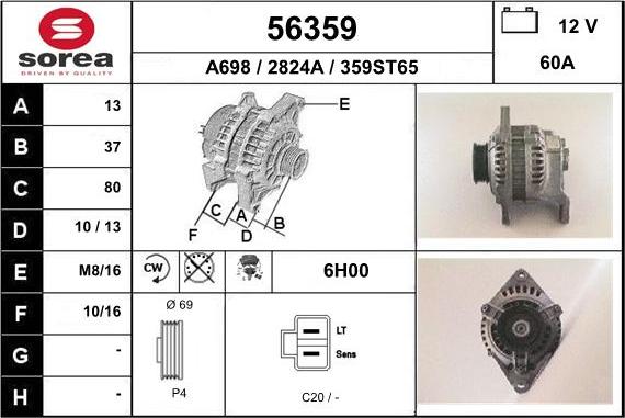 EAI 56359 - Generator alexcarstop-ersatzteile.com