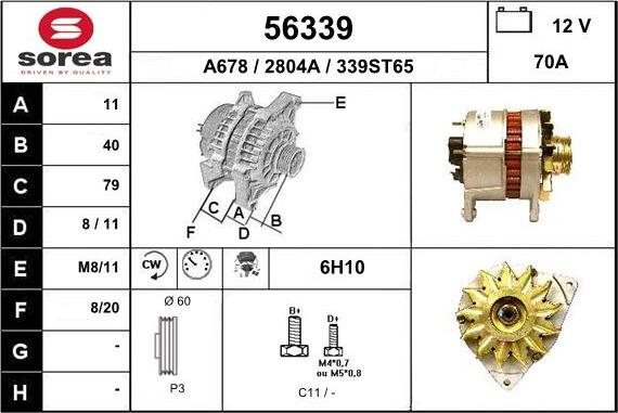 EAI 56339 - Generator alexcarstop-ersatzteile.com