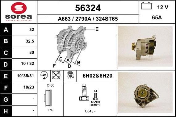 EAI 56324 - Generator alexcarstop-ersatzteile.com